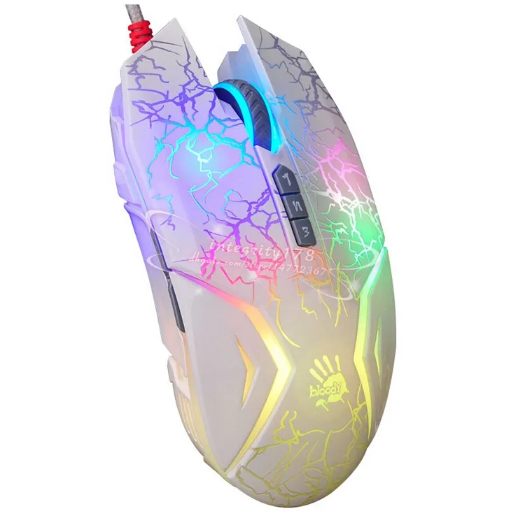 4000 CPI Bloody N50 Neon gaming mouse world fastest key response light strick gaming mice infrared-micro-switch mouse