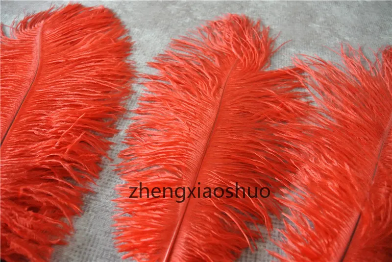 Wholesale 14-16inch35-40cm Red ostrich feathers plumes for wedding centerpieces Home party supply Decor