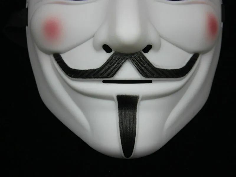 Vendetta 가면의 더 두꺼운 스크럽 브이 Fancy Dress Fawkes 할로윈 Masquerade Party 코의 구멍이있는 풀 페이스 마스크