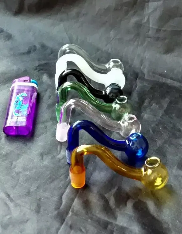 Wholesale new S stained glass pot, glass Hookah / glass bong accessories, to choose from, color random