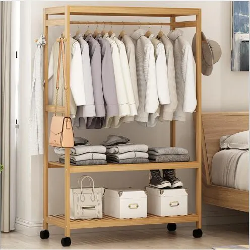 Wooden clothes stand for bedroom clearance