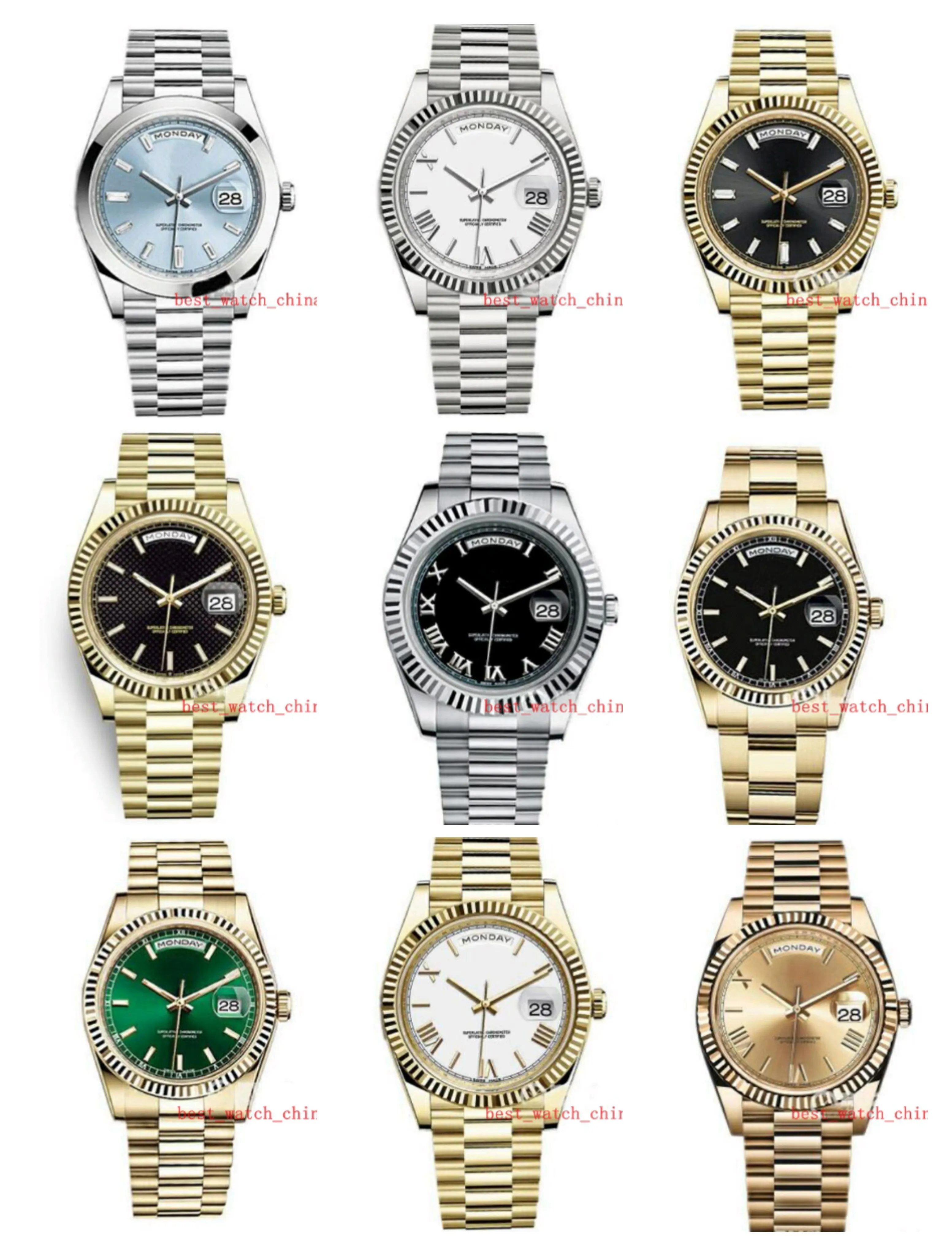 13 stili Moda nobile orologio da uomo Vetro meccanico 41MM orologi da uomo 118338 118238 228235 m228238 m228206 Orologi da polso in acciaio inossidabile