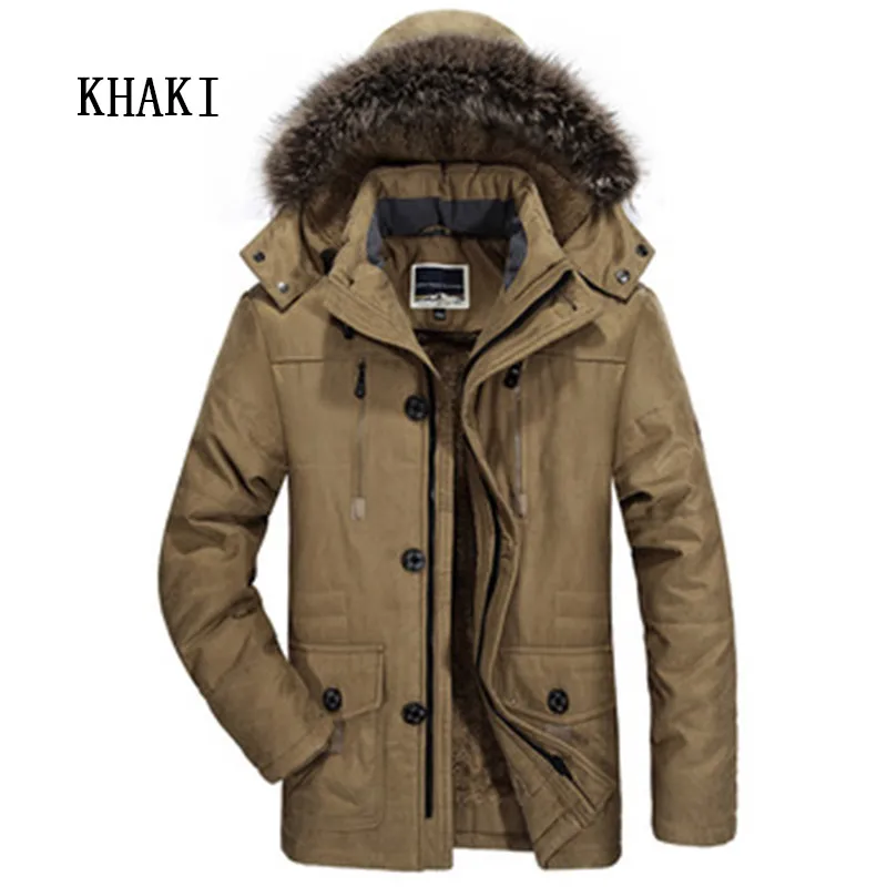 Heren Down Parkas 2022 Bomber Jackets Coat Men Kleding plus fluweel dikker winter warme windbreaker herenhoedhoenkasten jas Parkas mannelijk