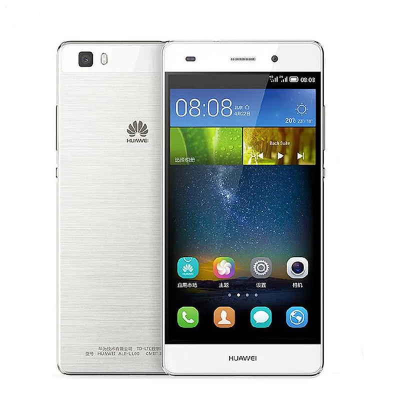 オリジナルHuawei P8 Lite 4G LTE携帯電話Hisilicon Kirin 620 Octa Core 2GB RAM 16GB ROM Android 5.0インチHD 13.0MP OTGスマート携帯電話