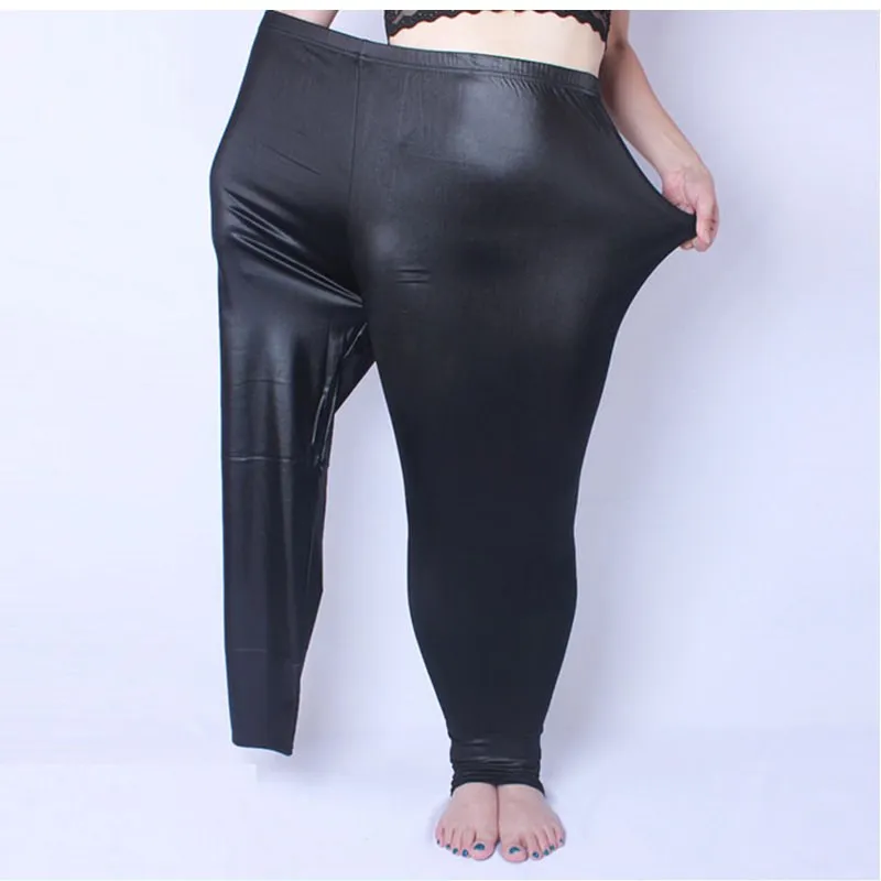 Womens Leggings Women Fake Leather Plus Size 5xL Big Sizes High Waist Large  Slim Legging Femme Pants Black Leggins From Primen, $34.37