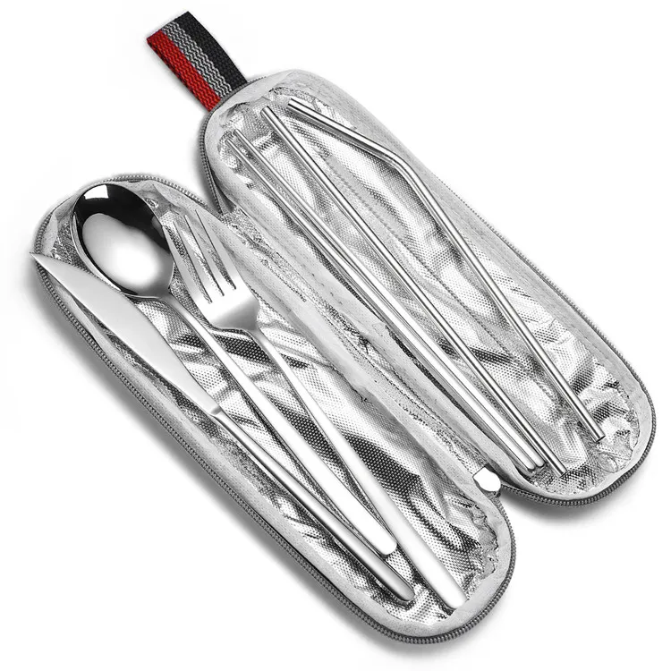 Portable Travel Utensils Reusable Stainless Steel Flatware Set Knife