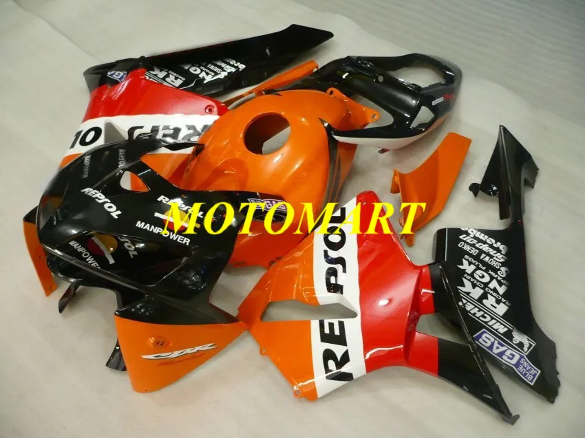 혼다 용 오토바이 페어링 키트 CBR600RR F5 05 06 CBR600 RR CBR 600RR 2005 2006 ABS 레드 오렌지 페어링 세트 + 선물 HB34