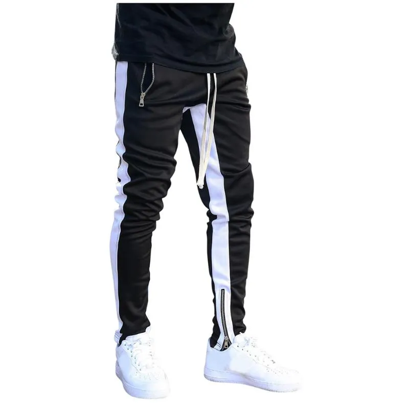 Buy hiker's way Track Pant for Men with Two Side Zipper Pockets,  Stretchable Slim Fit Joggers Trackpants Lower Black at Amazon.in