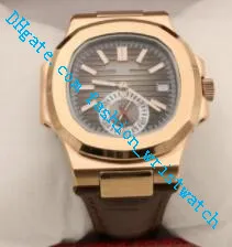 Mężczyźni oglądają promocję na rękę 40 5 mm 5980R-001 Automatyczne czarne brązowe skórzane pasek luksusowy zegarek 296c