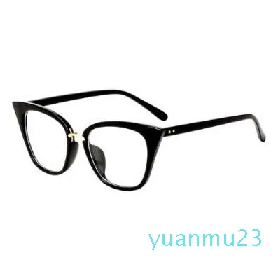 Luxary-Vintage Kedi Göz Kare Çerçeve Gözlükler Unisex Temizle Lens Tam Çerçeve Reçete Optik Gözlük Moda Açık Gözlük