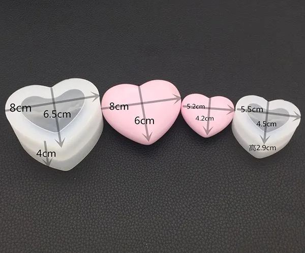 3D Heart Silicone Resin Mold Flexible, Reusable, And Silicone Soap Molds  Ready 8CM X 5.5CM From Giftvinco13, $1.52