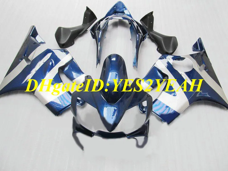 Kit de Carenagem de motocicleta para Honda CBR600F4I 04 05 06 07 CBR600 F4I 2004 2007 ABS Prata ciano Conjunto de Fairings + Presentes HY76