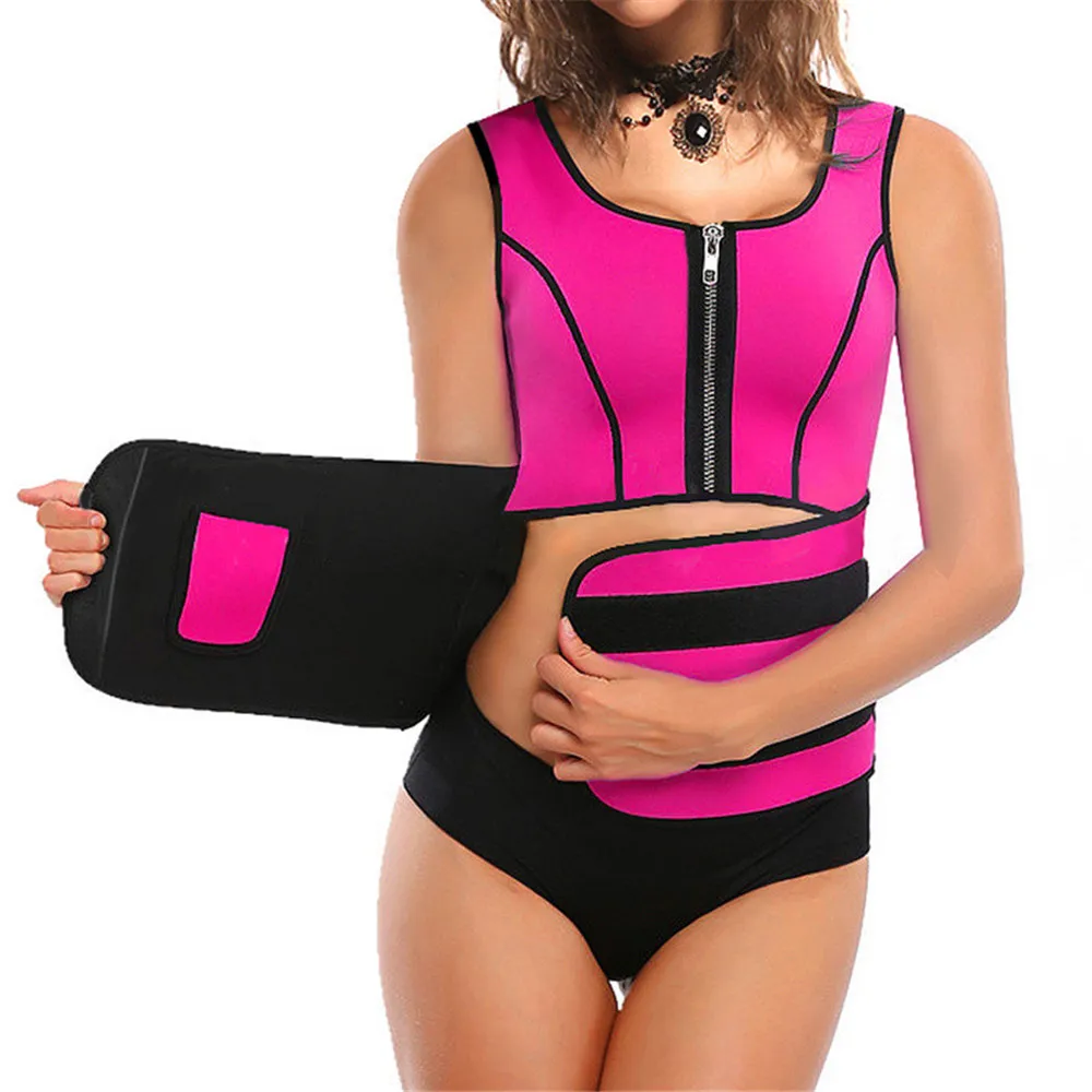 New Hot Mulheres Neoprene Vest Magro Belt Hot Sweat Shirt Loss Corpo Shaper cintura peso instrutor Shapewear Sauna Suor Top