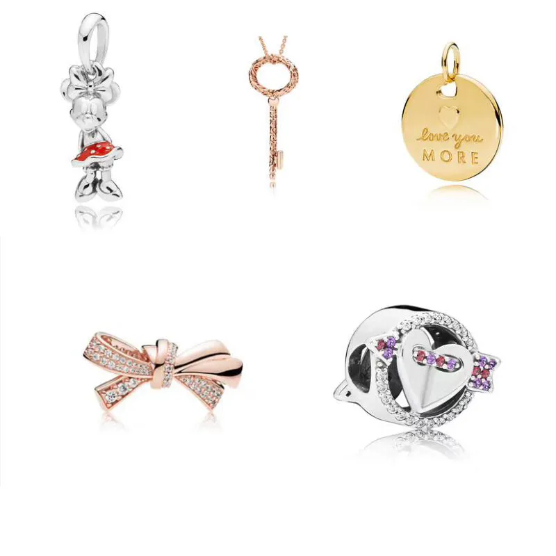 2019 NUOVO 100% 925 Sterling Silver Charm San Valentino Adatto per le donne Originale 397768EN09 387676 367351EN23 787241CZ 797827CZMX