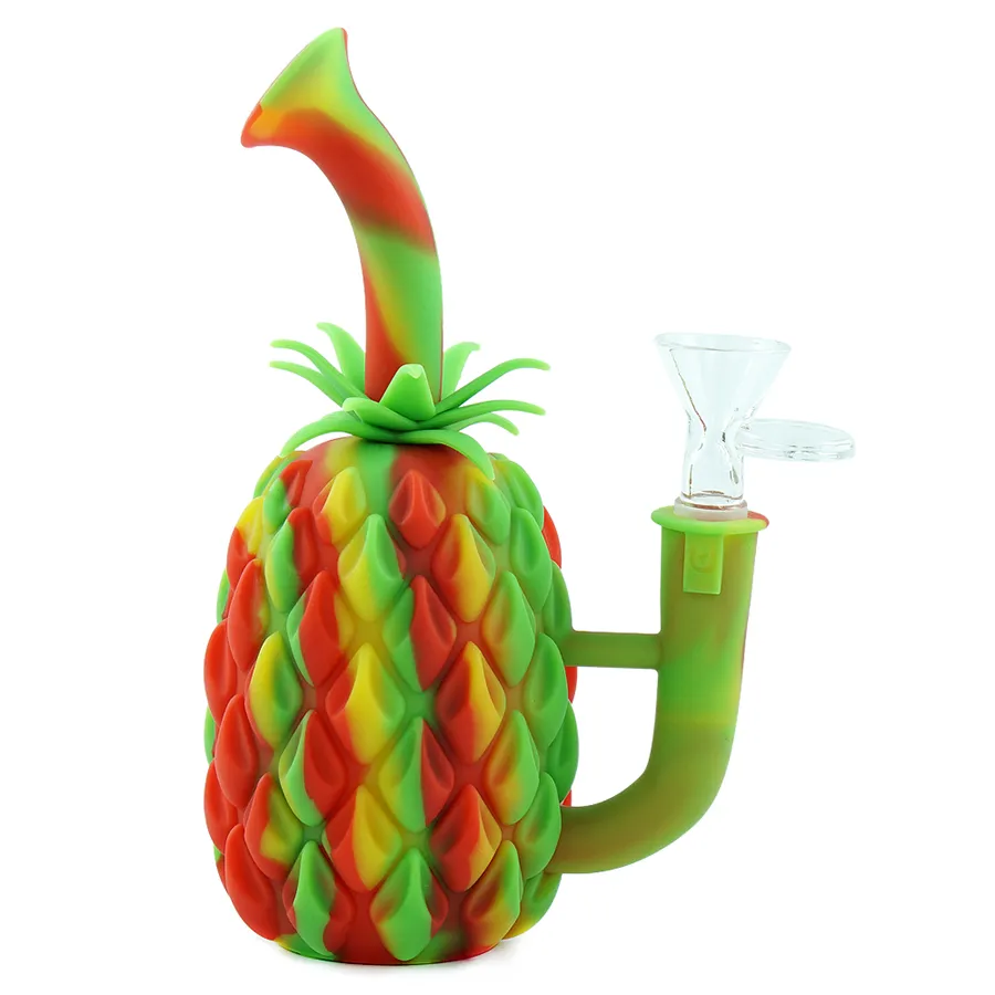 DHL Shipping 7 '' Colorful Smoking Bong Pineapple Dag Rig avec pipe à eau bong Unbreakble Hookah Nouveau