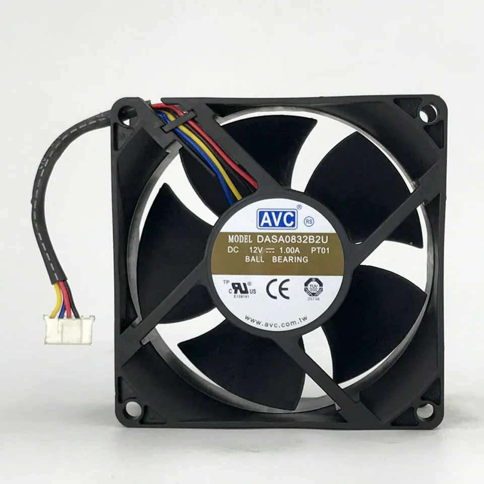 Original AVC 8cm DASA0832B2U Fan 12V 1.0A 80mm 8032 80 * 80 * 32mm Dual Ball Super Large Cooling Fan