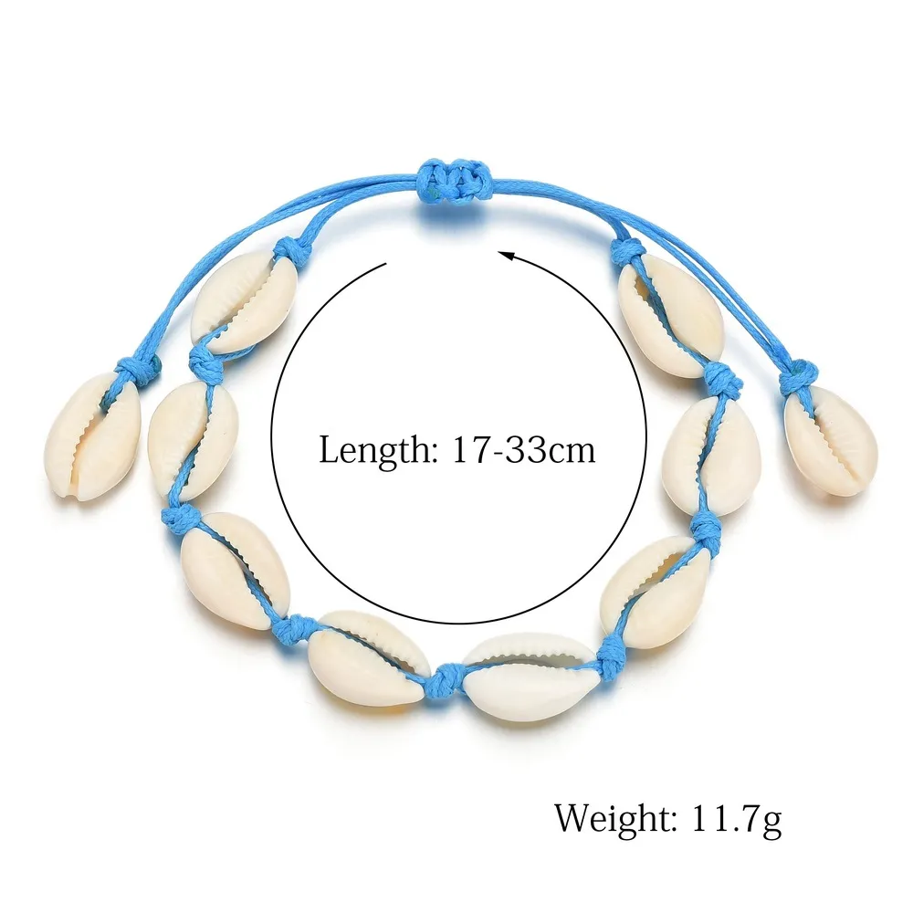 Vsco Puka Shell Shell Charm Bracelet For Women Woven Natural