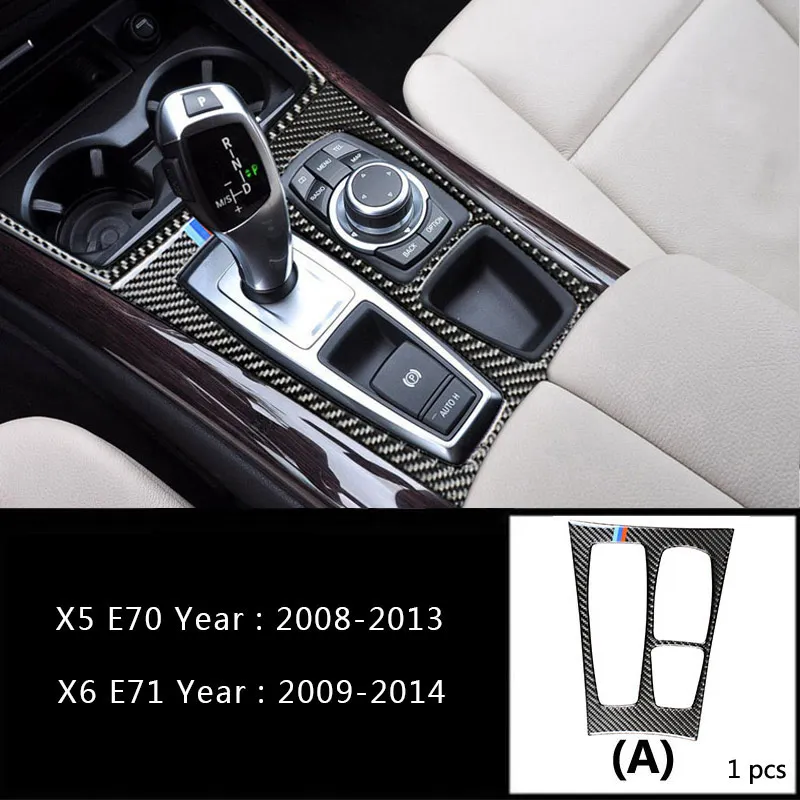 Carbon Fiber Car Inner Control Gear Shift Cover Trim Interior
