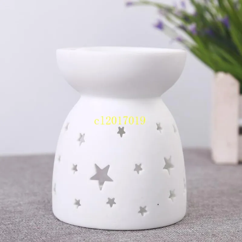 free shipping Incense Burner Delicate Ceramic Fragrance Lamp Fashion Hollowed Out Aroma Stove Candle Oil Furnace Home Decor