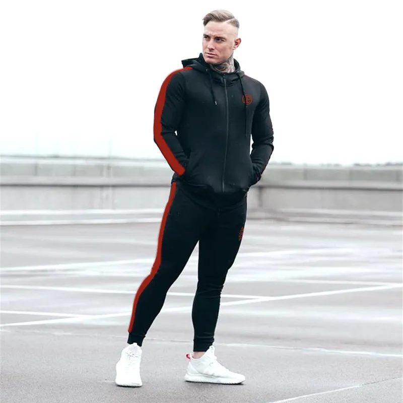 Men's Tracksuits 2Pcs Outfit/Set Casual Long Sleeve Sweat Suit Running  Exercise | eBay