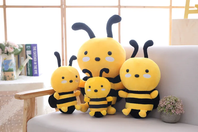 brinquedos de pelúcia bonecas de aniversário das crianças quentes bonitinho abelha bonecas férias atividades presentes de casamento presentes meninas almofadas