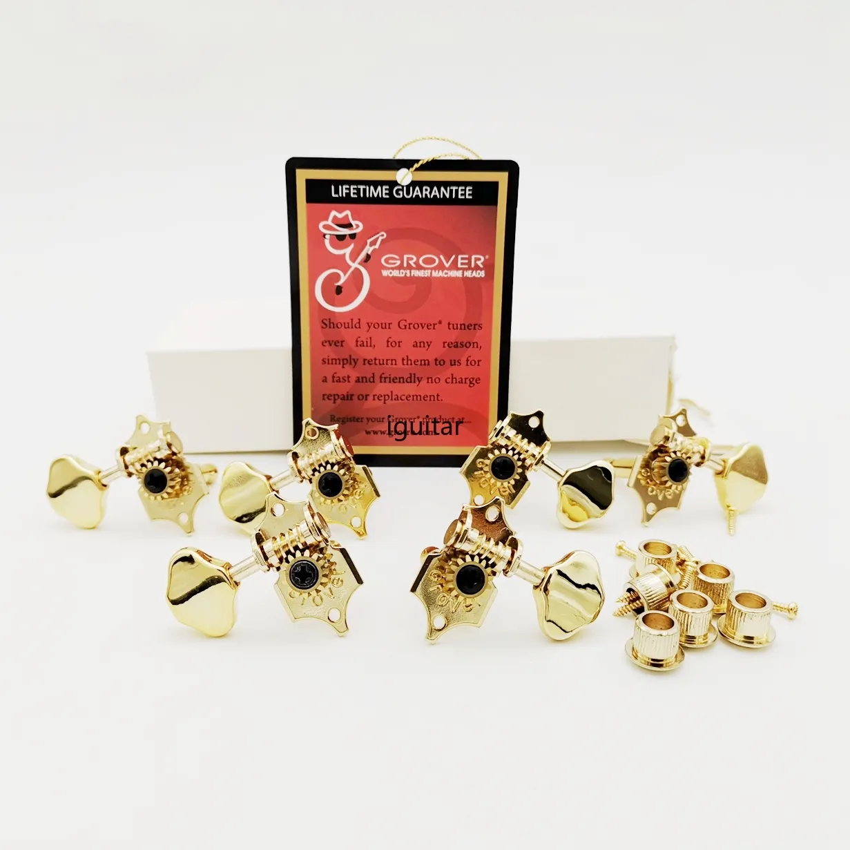 Gold Grover Guitar Hohner Guitar Tuning Pegs 3R+3L Opened Gear Machine
