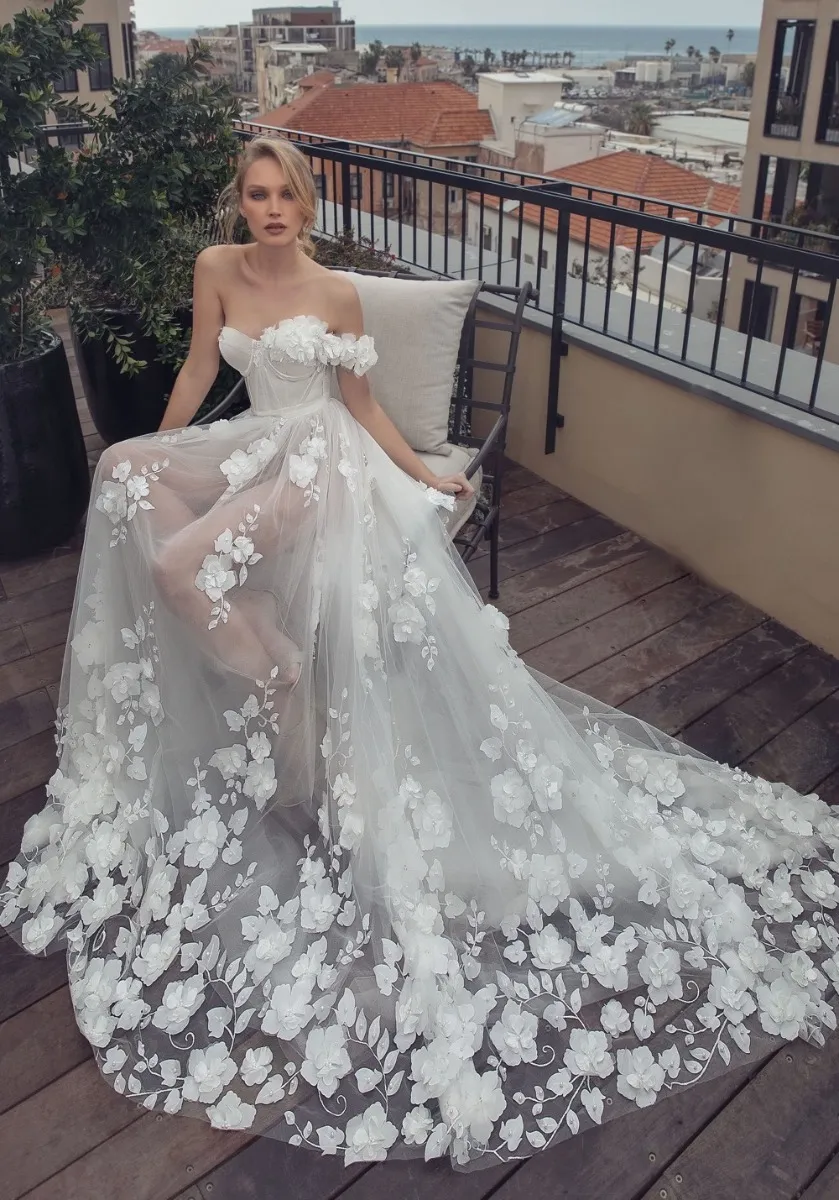 Sexy See Through Bodycon Wedding Dresses Sweetheart 3D Floral Appliques Romantic Beach Wedding Gowns Exposed Boning One Shoulder Robes De Mariee From Dresstop 182.92 DHgate.Com