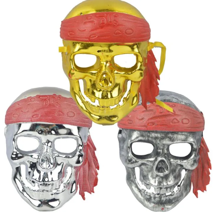 Halloween Pirates Caribbean Masker Cosplay Skull Bones Maskers Captain Jack Masks CS Tactical Nerf Masker Festival Horror Mode Masker