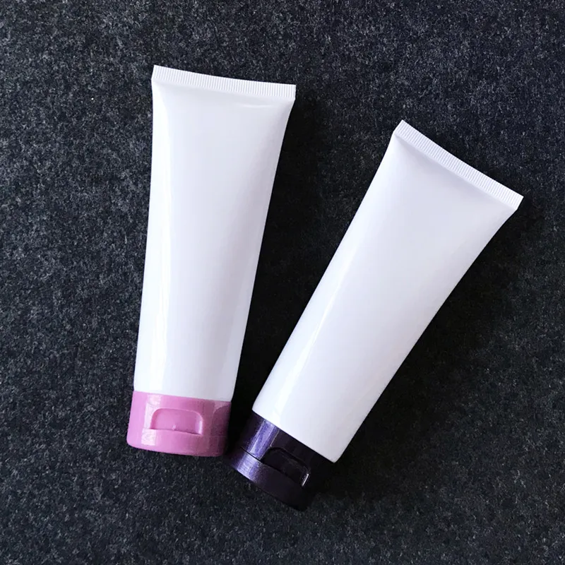 100ml white hose plastic cover cosmetic packaging empty bottle Facial Cleanser moisturizer bottle Fast Shipping F1931