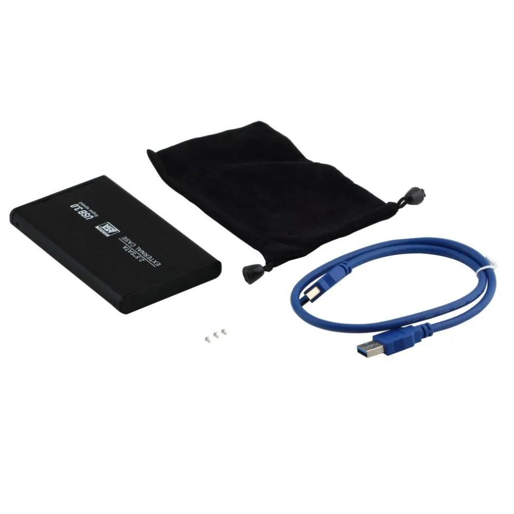 HDD Muhafazalar USB3.0 USB 3.0 HDD Sabit Sürücü Diski Mobil Harici Muhafaza Kutusu Kılıfı 2.5 inç SATA HD Muhafaza Kılıfları Mobil Disk HDD SSD Metal