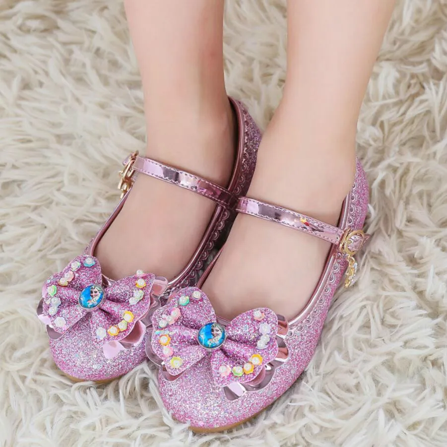 Beste neue Kinder Prinzessin Sandalen Kleid Schuhe für Mädchen Schmetterling flache Absätze Fille Sandale Baby Mädchen Freizeitschuhe Größe 24-35