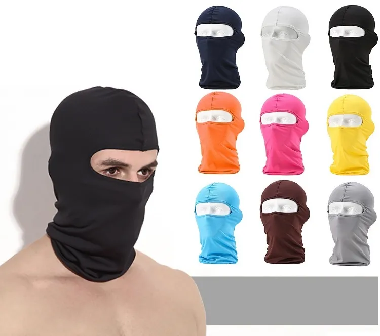 100pcsソフト機器屋外ライディングマスクLycra Motorcycle Windbreak Dustproof CS Mask Party Masks 17 Colors