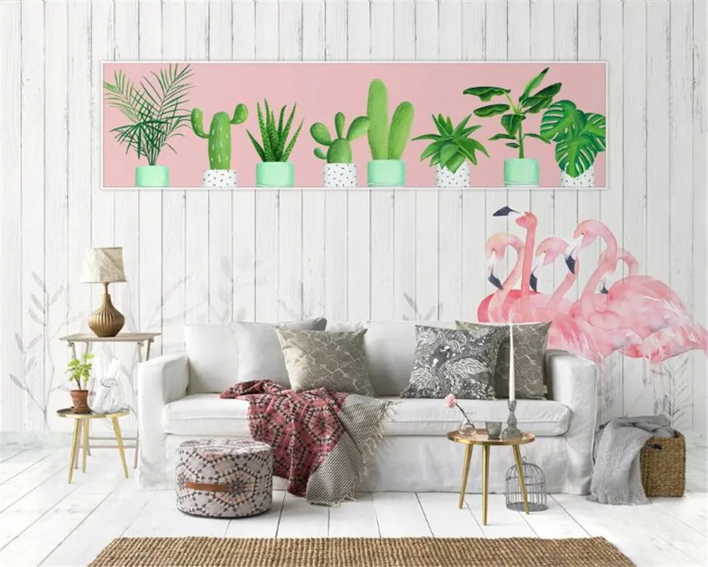 3d behang eenvoudige moderne hd minimalistische plant plank achtergrond muur aangepaste 3D-huis muurschildering behang