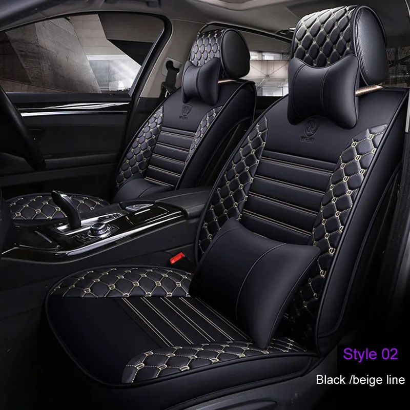 Toyota Corolla Camry Rav4 Auris Prius Yalis Avensis SUV Auto Interior 액세서리를위한 고급 PU 가죽 카시트 커버
