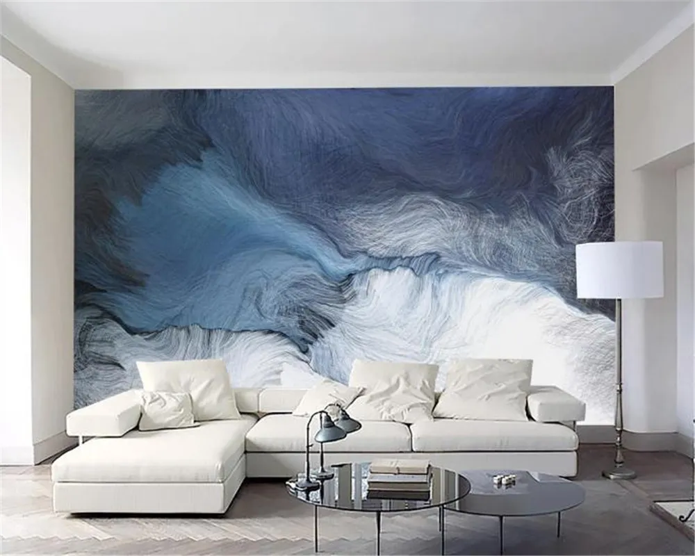 3d tapet vardagsrum modern minimalistisk färsk dynamisk linje tv bakgrunds vägg digital utskrift HD dekorativa vackra tapeter