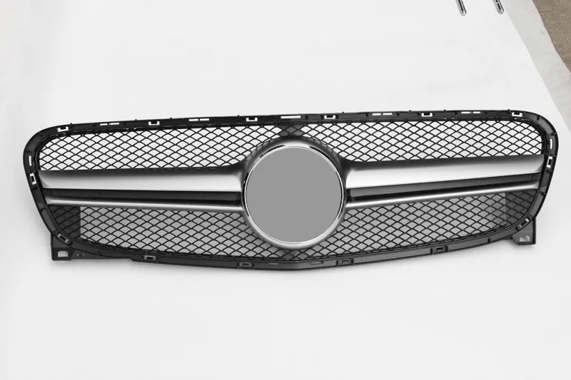 For GLA X156 Mesh Grille ABS Material 2014+ Racing Grills Replacement Kidney Grilles Front bumper