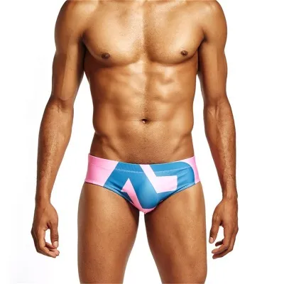 2019 Niski Talia Męskie Kielenia Szybkie Suche Kąpiel Kostium Man Swimsuit Sexy Gay Pink Figi Swimwear Summer Beach Shorts