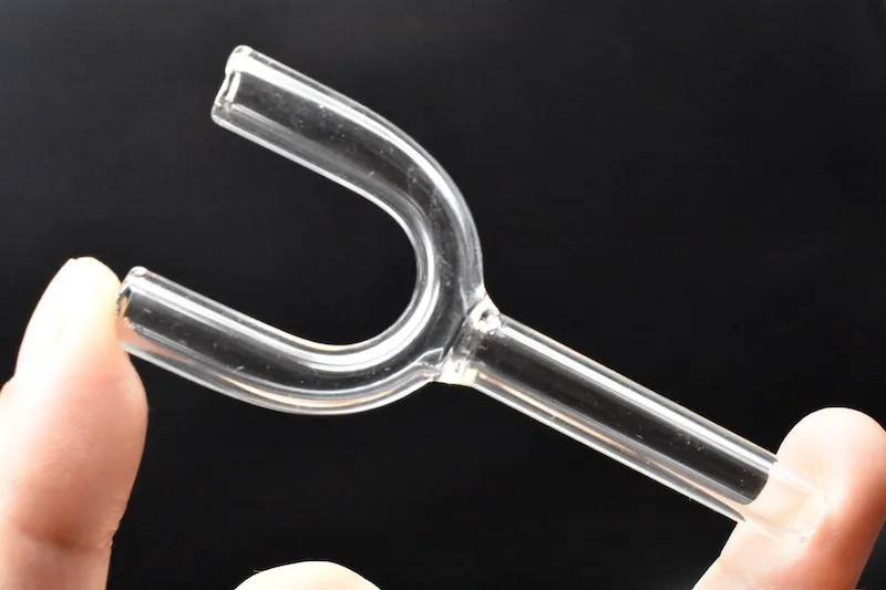 Portable MINI glass clear Snuff snorter smoking pipe glass Snorter Double tuble Snuff Sniffer Nasal Smoking Pipe free shipping