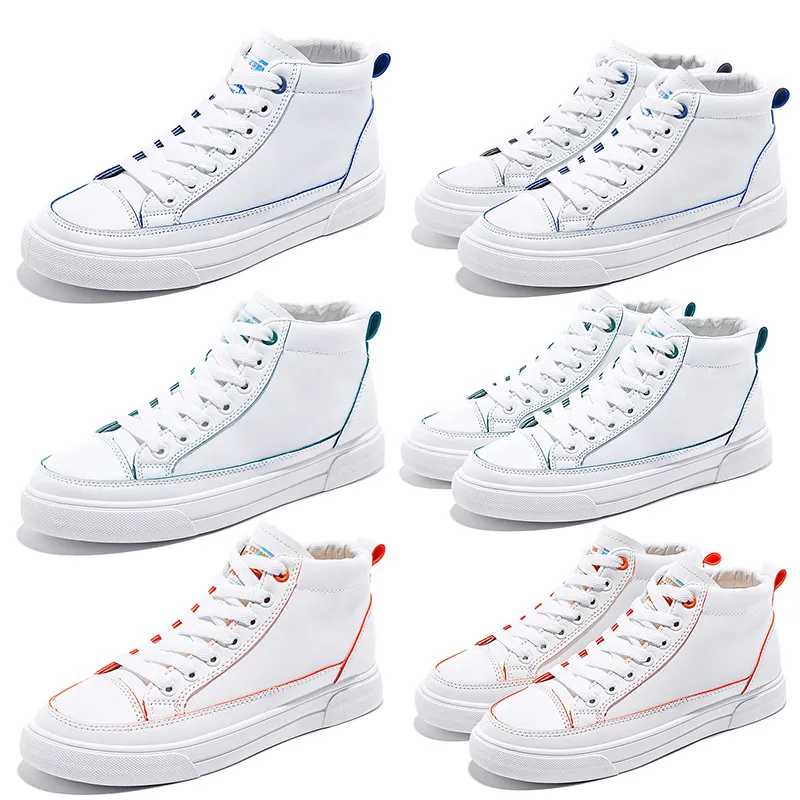 Storlek 35-40 Kvinnor Canvas Plat Shoes Triple White Red Green Blue Tyg Bekväma tränare Designer Sneakers