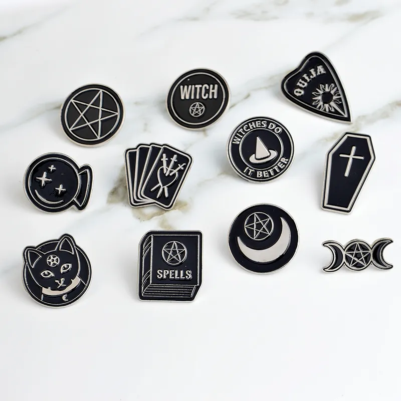 Heksen doen het beter heksen ouija spellen zwarte maan pin accessoire badges broches rapel email pin rugzak tas