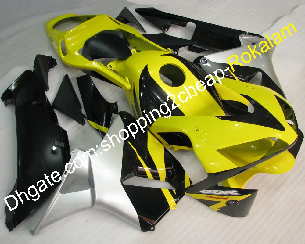 Für Honda CBR600RR F5 2003 2004 CBR 600 RR CBR600 600RR CBR600RRF5 03 04 Moto Gelb Schwarz Silber Verkleidung Body Kit (Spritzguss)