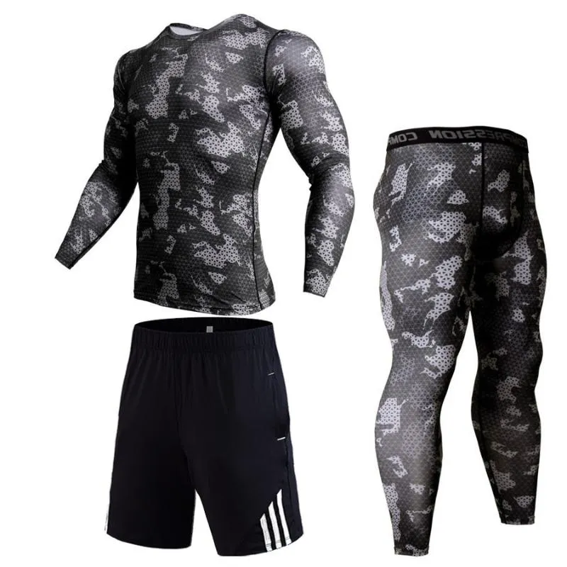 Herren-Sportbekleidungsanzug, Winter-Thermounterwäsche, Fitnessstudio, Joggen, schnell trocknende Strumpfhosen, komprimierte Kleidung, Jiu-Jitsu-Rashguard für Männer