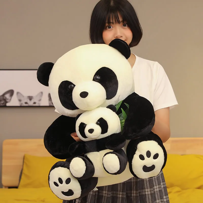Simulation Panda Poupée en peluche Peluche Jouet Belle Peluche Moelleuse  Coussin Coussin Peluche Poupée Pour Enfants Filles Cadeau Décoration