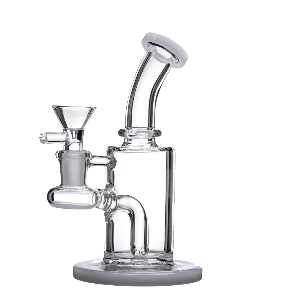 6 Inches Glass Bong With Glass Bowl Mini Color Glass Dab Rig Oil Pipes Perc Heady Smoking Bubbler Quartz Banger