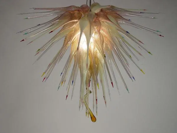 100% Mouth Сгорел CE UL боросиликатного стекла Murano Чихули Art Уникальный Hallway Light Кристалл Имитация люстры