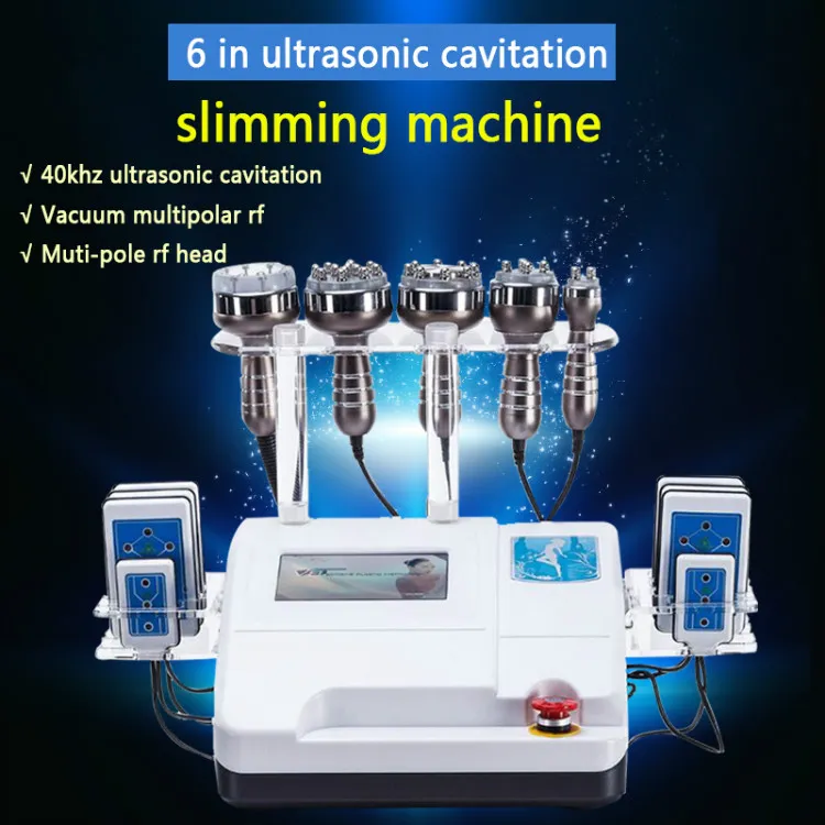 2022 NIEUW 6 IN1 40K Ultrasone cavitatie RF Vacuümzuiglichaam Slimme schoonheidsmachine CE/DHL