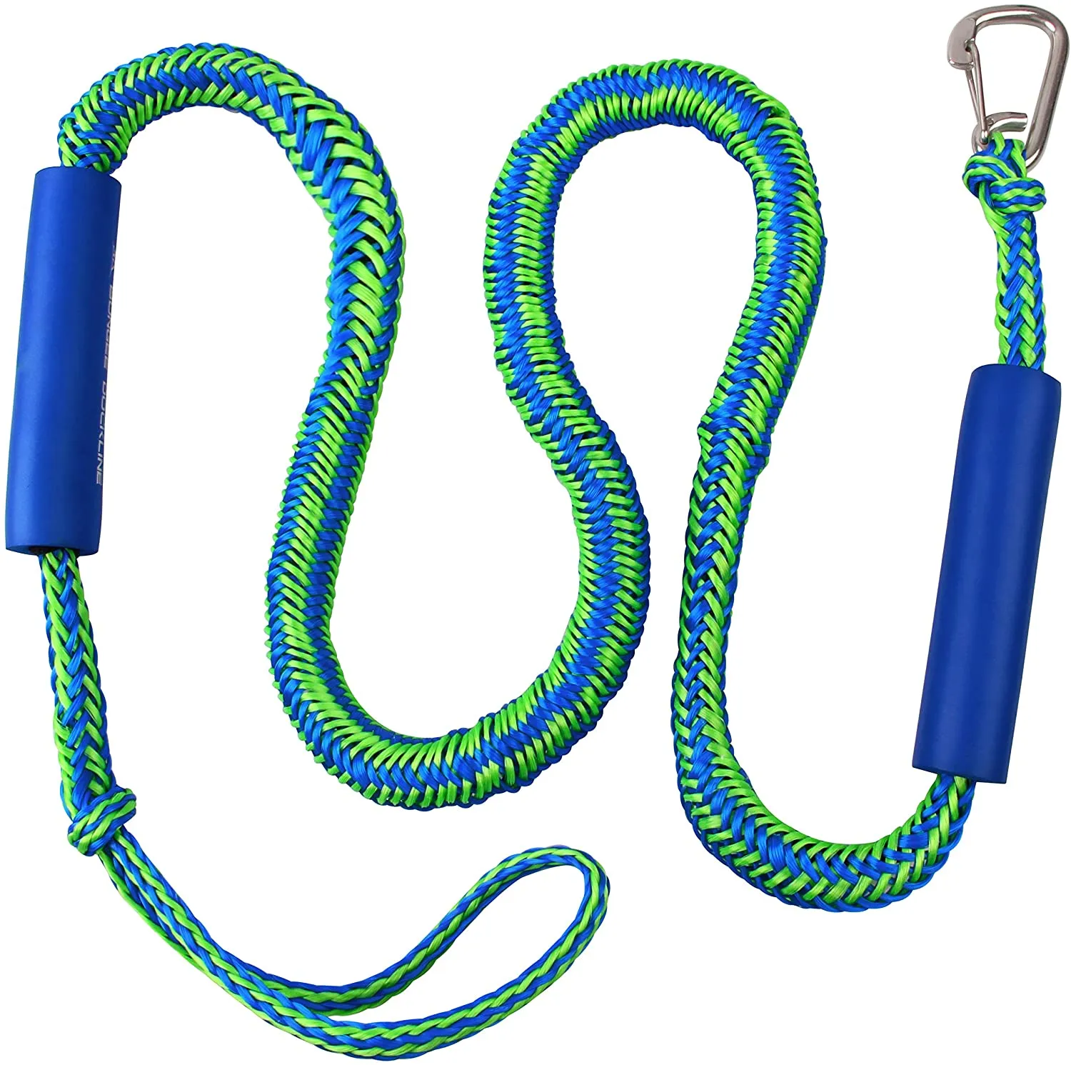 Fishing PWC Bungee Dock Lines Stretchable,2 Pack Bungee Cord with 316 Stainless Steel Clip, Foam Float Docking Rope Mooring Boat Rope