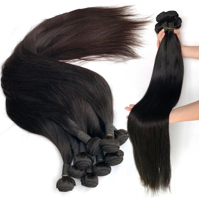 Beautystarquality 32 42 Inch Silky Straight Raw Virgin Indian Human Hair Extensions