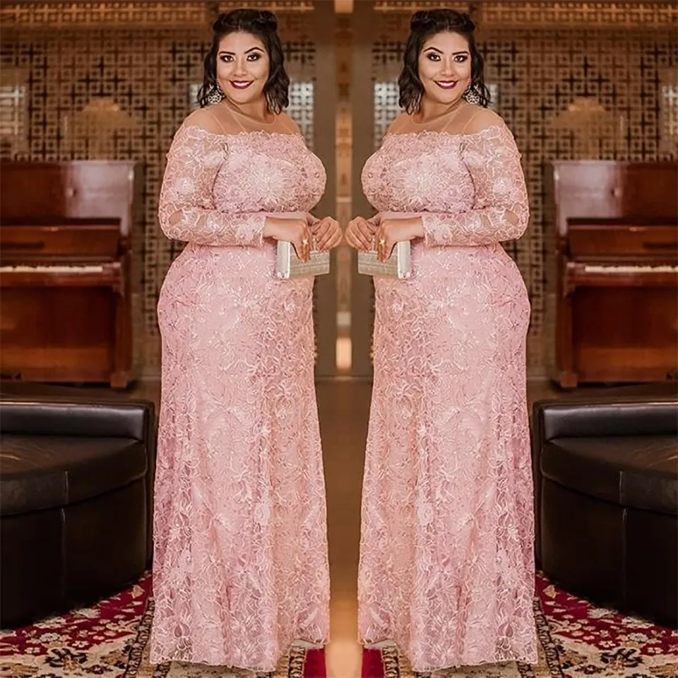 pink plus size dresses