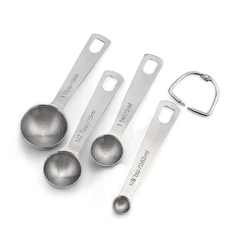 Stainless Steel Measuring Spoon Level Set Hangable, 1.25ml And 15ml